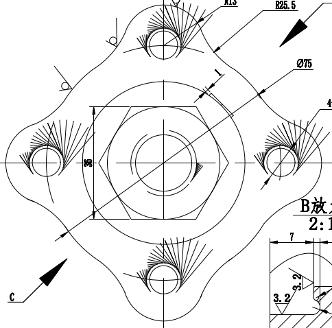 上阀盖下阀体图纸完整