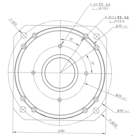 前法兰/后法兰/后端盖图纸完整