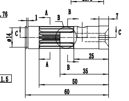 花键轴图纸完整