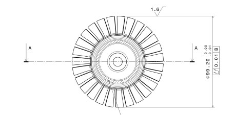 涡轮叶轮图纸完整